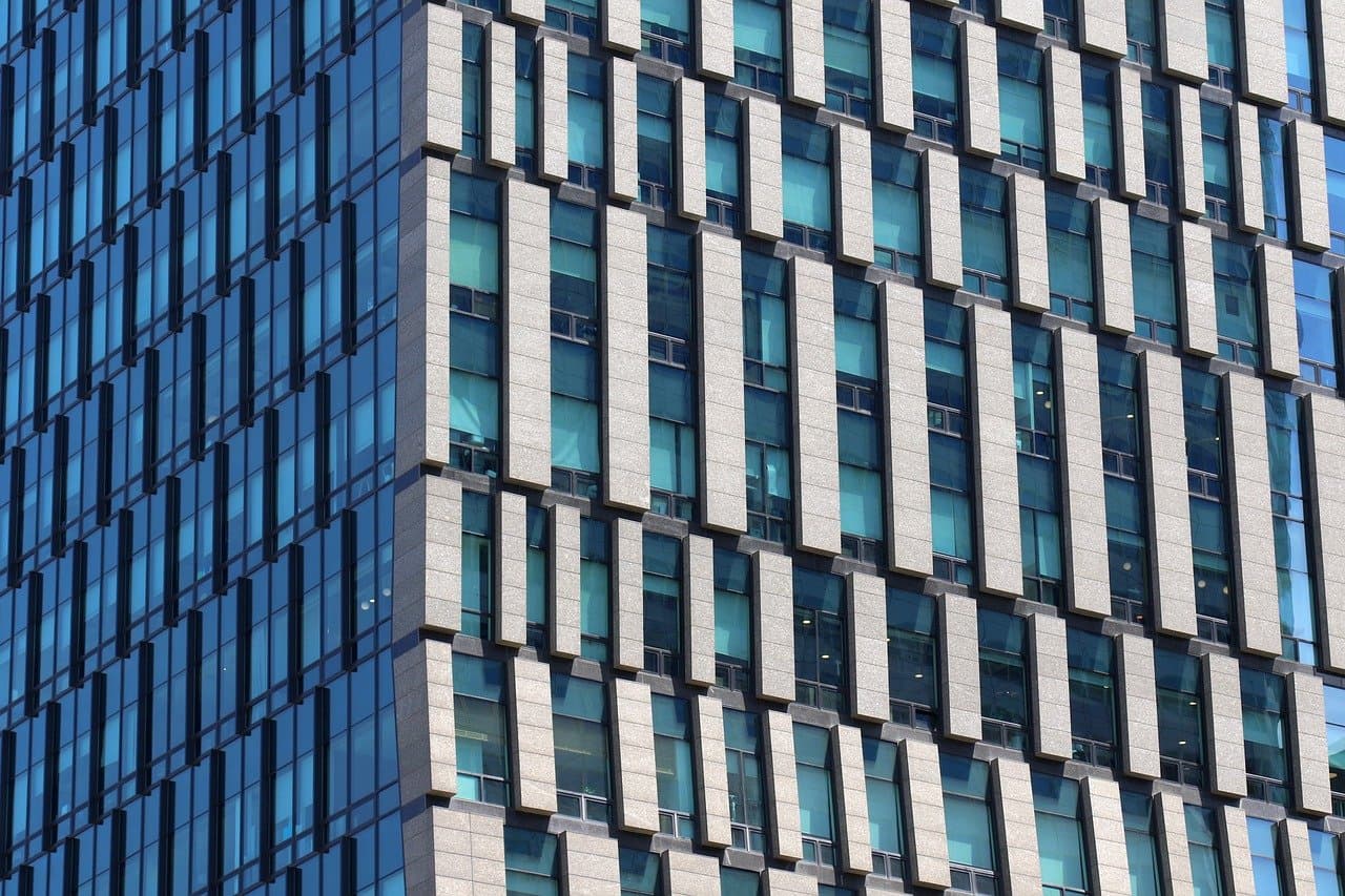 Modern office building with glass facade