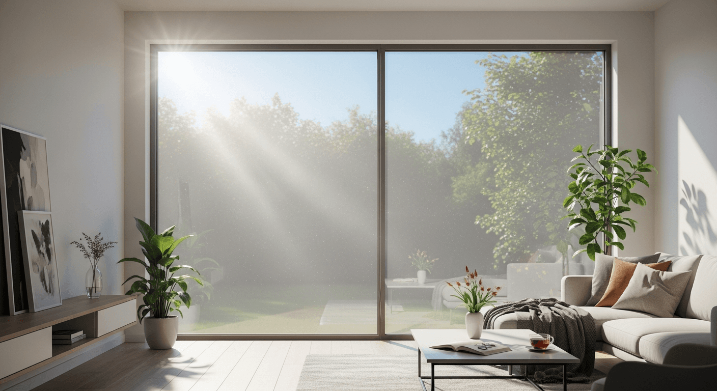 Residential window tinting example - professional installation