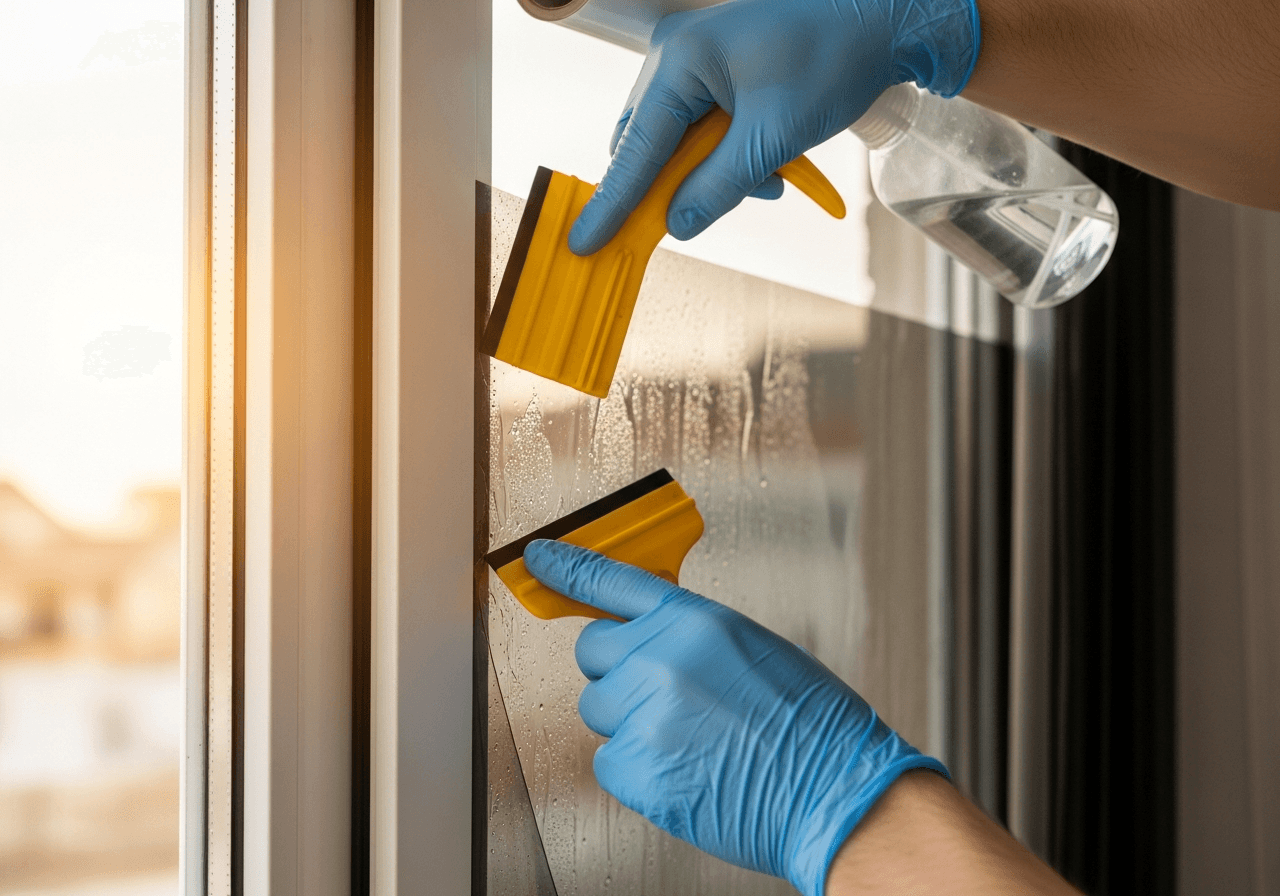 Professional window tinting installation